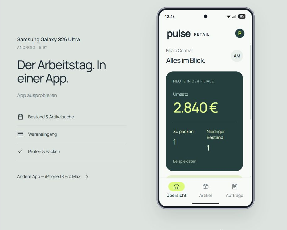 Pulse Retail — Interaktive Demo
