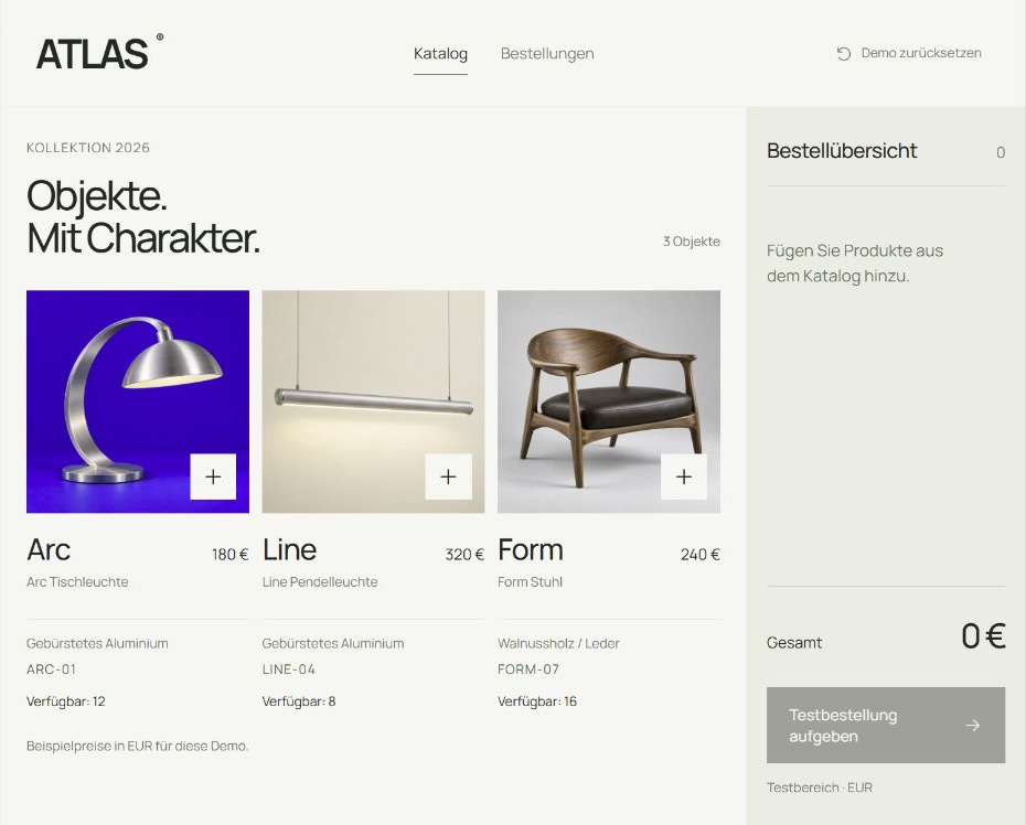 Atlas — Interaktive Demo